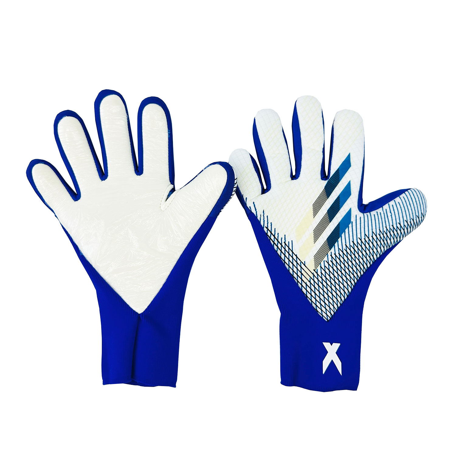 Вратарские перчатки X (Бело-синий)