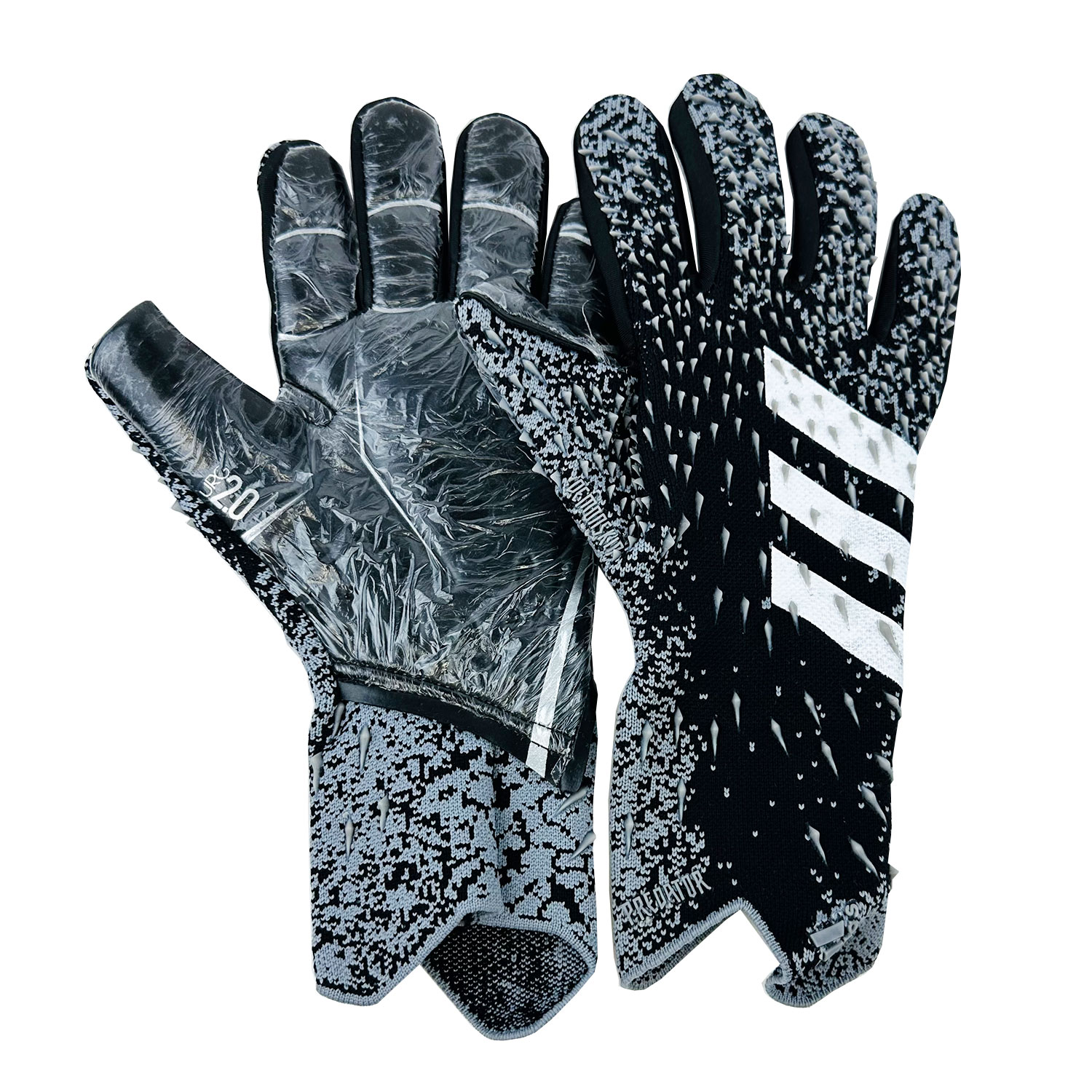 Вратарские перчатки Adidas Predator (Серо-черный)