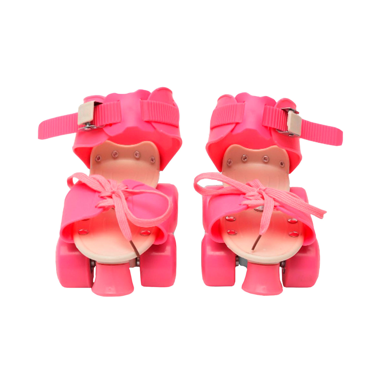 Двухрядные роликовые коньки для детей (розовый)