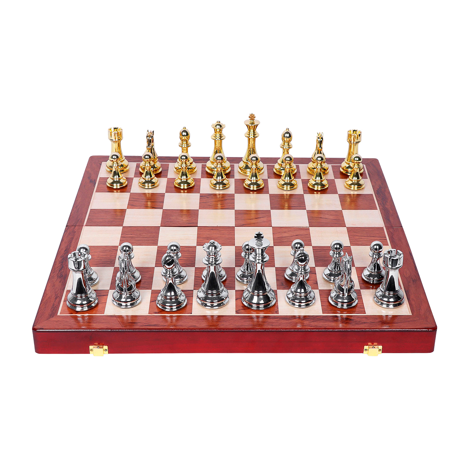 Шахматы с золотыми и серебряными фигурами "53x53 см"